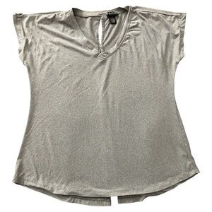 Lovemood Women  XL gray Open Back Workout Top Shirts - Yoga